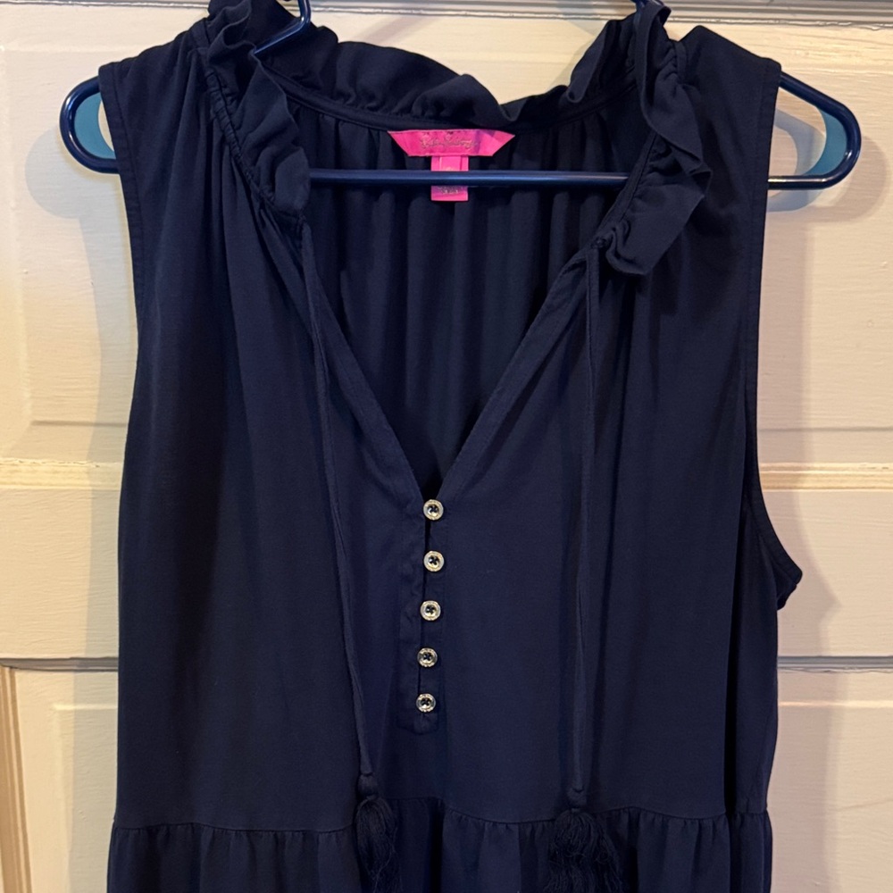 Lilly Pulitzer Malone Navy Blue Maxi Dress XXL - Picture 7 of 9